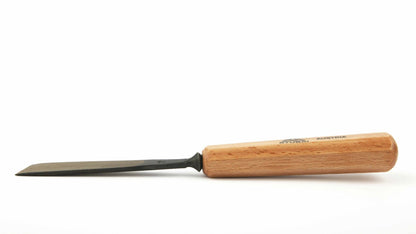 STUBAI Stemmeisen Stechbeitel Serie 52 - Form 2 | Gerades Balleisen, schräg - 5 mm, mit Holzgriff, für glatte Flächen, zum Vorstechen, Kerb- und Reliefschnitzarbeiten, zur Bearbeitung von Holz