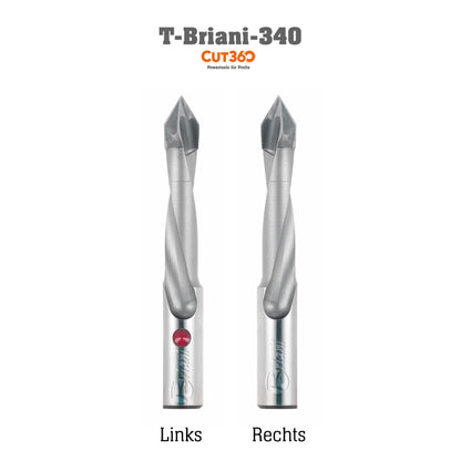 Durchgangslochbohrer aus Hartmetall - Schneide 2, 60°, Arbeitslänge 35 mm, Gesamtlänge 70 mm, Schaft 10X27 mm, Ø 12 mm, Linkslauf