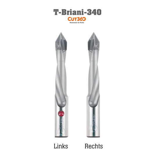 Durchgangslochbohrer aus Hartmetall - Schneide 2, 60°, Arbeitslänge 27 mm, Gesamtlänge 57,5 mm, Schaft 10X27 mm, Ø 6 mm, Rechtslauf