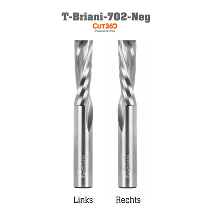 Einzahnschlichtfräser aus Vollhartmetall, Schneide 2 Negativ, Arbeitslänge 17 mm, Gesamtlänge 50 mm, Schaft 5 mm, Ø 5 mm, Linkslauf