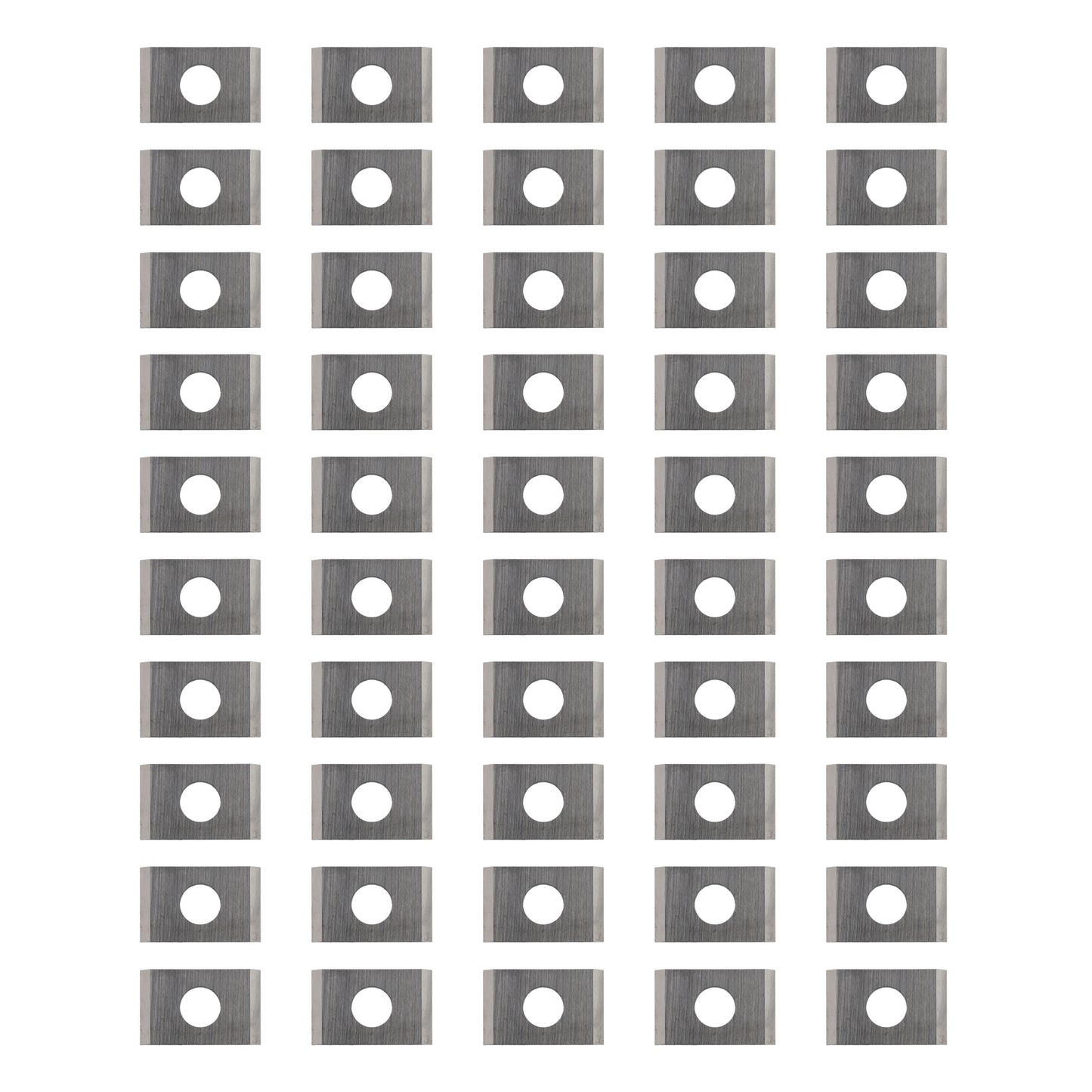 Hartmetall Wendeplatte | 7,5 x 12 x 1,5 mm, 35° | 50 Stück | Wendemesser für Hartholz, Weichholz, Plastik & Spanplatten geeignet | Ersatzmesser für Vorschneider, Lackfräser, Nutfräser | T04F
