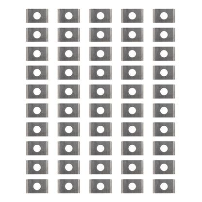 Hartmetall Wendeplatte | 7,5 x 12 x 1,5 mm, 35° | 50 Stück | Wendemesser für Hartholz, Weichholz, Plastik & Spanplatten geeignet | Ersatzmesser für Vorschneider, Lackfräser, Nutfräser | T04F