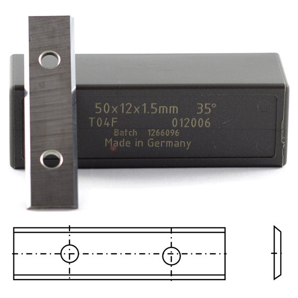 Wendeplatte 15 - 29,5x9x1,5mm a=14mm T04F 50 St.