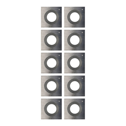 Quadratische Wendeplatte | 14 x 14 x 1,2 mm 30° | 10 Stück | Wendemesser für Hartholz und Weichholz geeignet | Ersatzmesser für Vorschneider, Lackfräser, Nutfräser | T07MF-CR