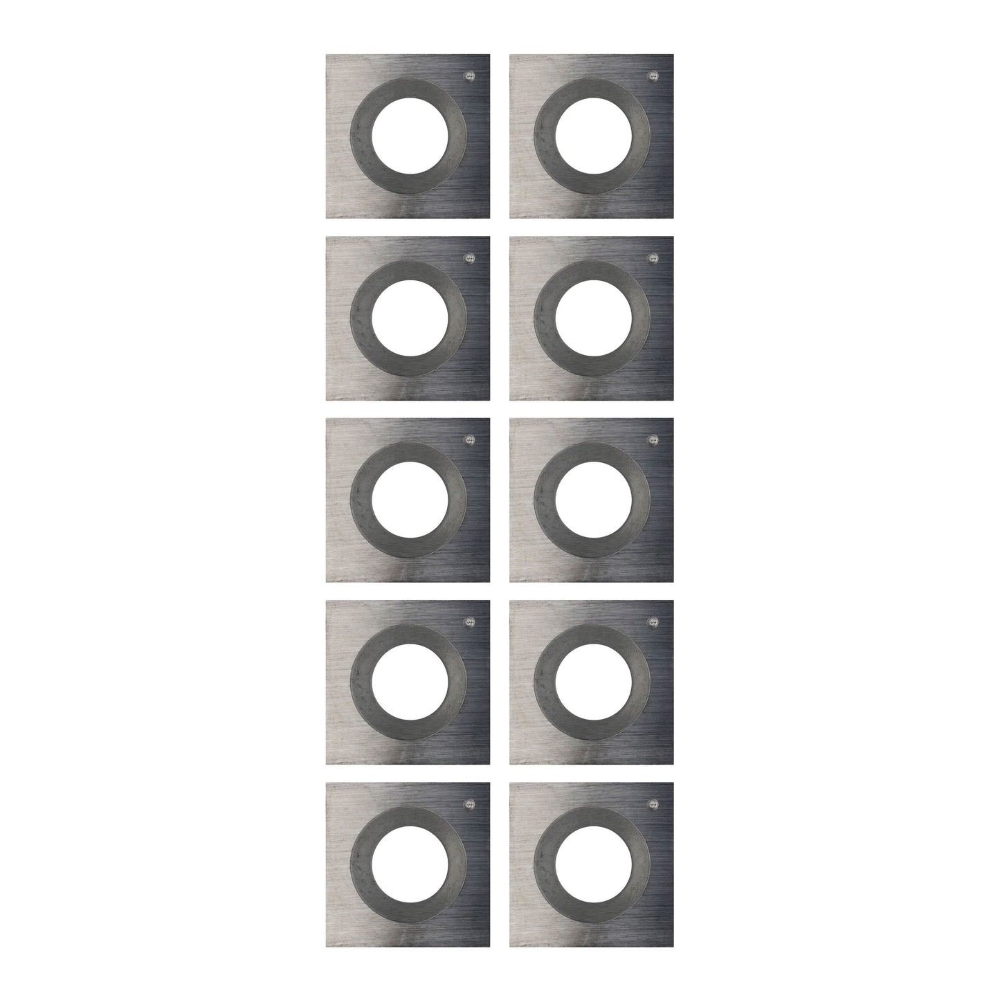 Quadratische Wendeplatte | 12 x 12 x 1,5 mm 45° | 10 Stück | Wendemesser für Hartholz, Weichholz & Plastik geeignet | Ersatzmesser für Vorschneider, Lackfräser, Nutfräser | T10MG