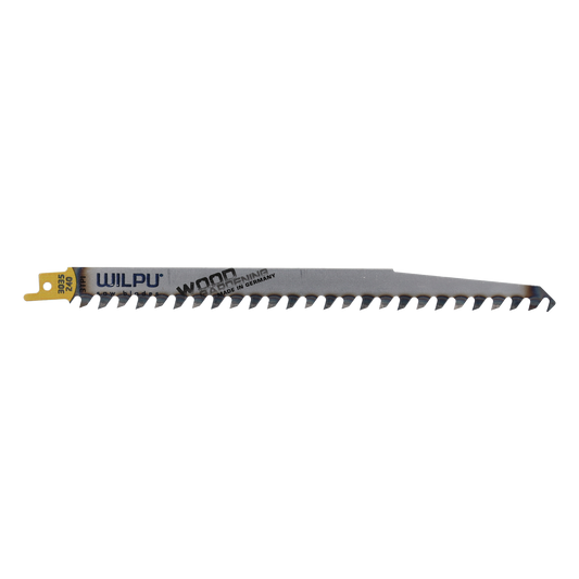 Wilpu 5 Stück  Säbelsägeblätter für Holz & Kunststoff | Länge 240mm ; Höhe 19mm ; Dicke 1,27mm ; Schnittlänge 220mm ; Zahnteilung 8,5mm / 3'' |