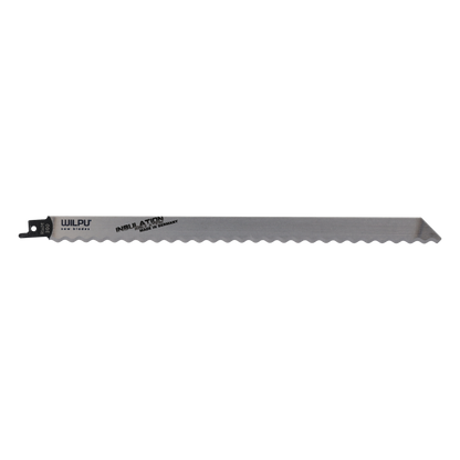 WILPU Doppelter Wellenschiff Säbelsägeblatt für Mineralwolle, Schäumen (EPS/PUR), Styrodur, Styropor, Leder, Gummi, Papier, Teppich 300x19x1,27mm - 2 Stück
