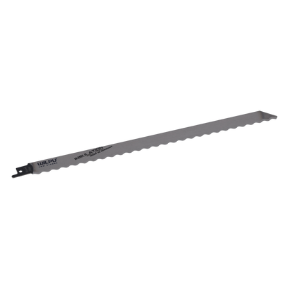 WILPU Doppelter Wellenschiff Säbelsägeblatt für Mineralwolle, Schäumen (EPS/PUR), Styrodur, Styropor, Leder, Gummi, Papier, Teppich 300x19x1,27mm - 2 Stück