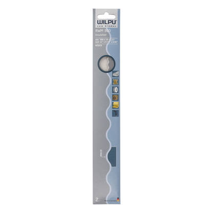 WILPU Doppelter Wellenschiff Säbelsägeblatt für Mineralwolle, Schäumen (EPS/PUR), Styrodur, Styropor, Leder, Gummi, Papier, Teppich 300x19x1,27mm - 2 Stück