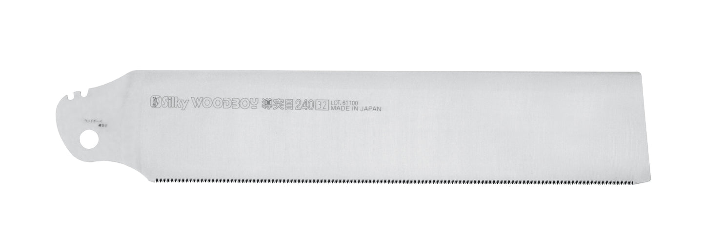 Silky Ersatzblatt Woodboy 240 mm – 32 ZpZ (sehr fein) Mirai-Me | Zug­sägeblatt ohne Rückenführung | saubere Präzisionsschnitte, induktiv gehärtete Zähne, lange Standzeit