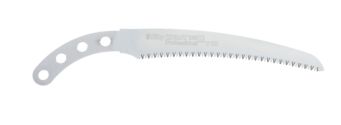 Silky Zübat Professional 240 mm Ersatzblatt für Astsäge, Baumsäge, Gartensäge und Handsäge mit 7,5 Zähnen je 30 mm – gebogenes Blatt für schnelle, präzise Schnitte bei Baumschnitt und Gartenarbeit Pro