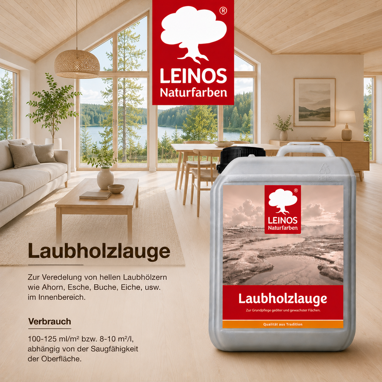 LEINOS 926 Laubholzlauge 2,50 l Weiß