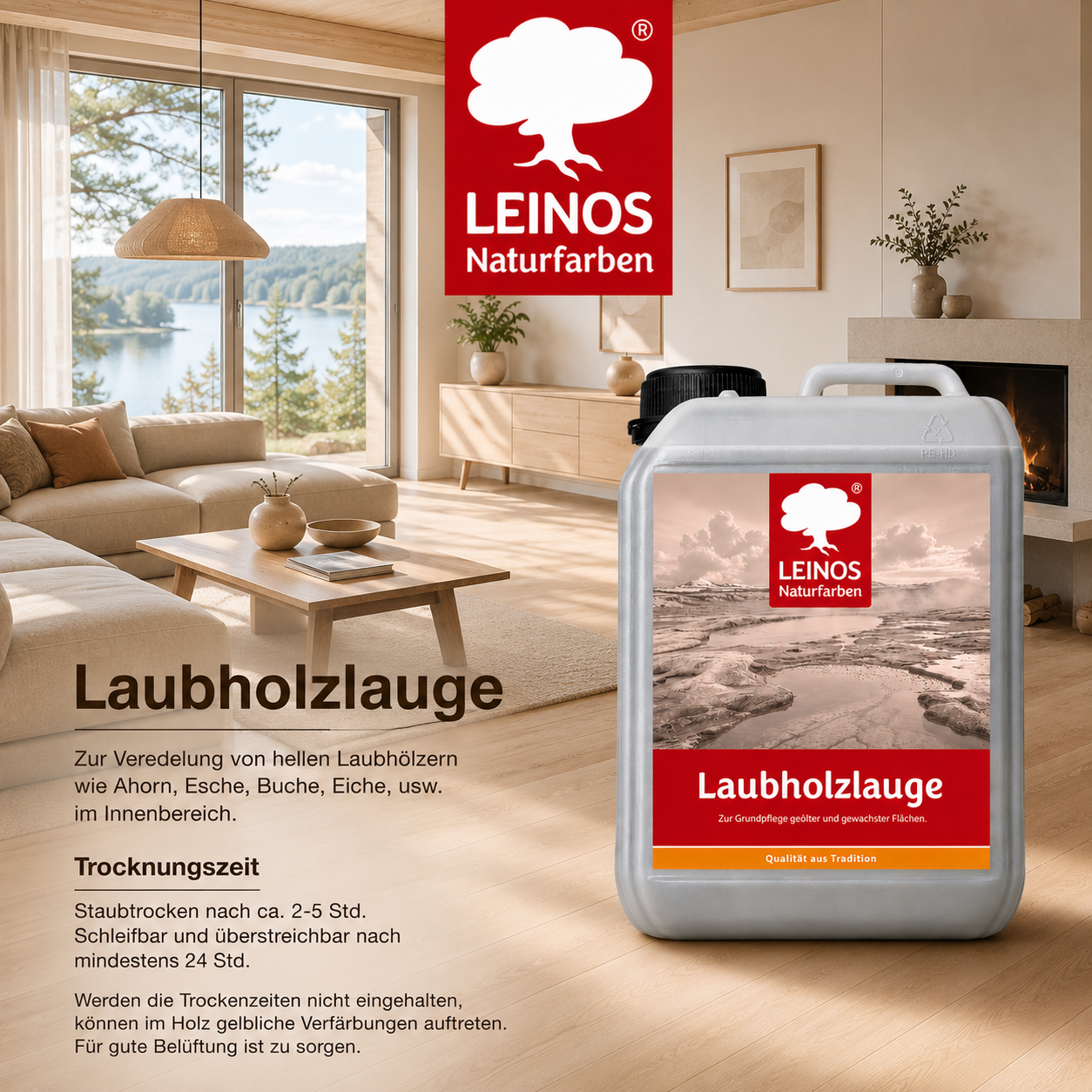 LEINOS 926 Laubholzlauge 2,50 l Farblos