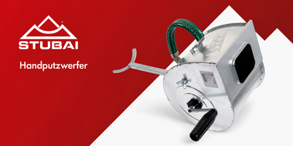 STUBAI Putzwerfer 440350 mit Halter und Armstütze, Handputzwerfer für schnelles Verputzen von Wänden und Decken, robuste Ausführung für Bauprofis, effizientes Auftragen von Putzmaterialien