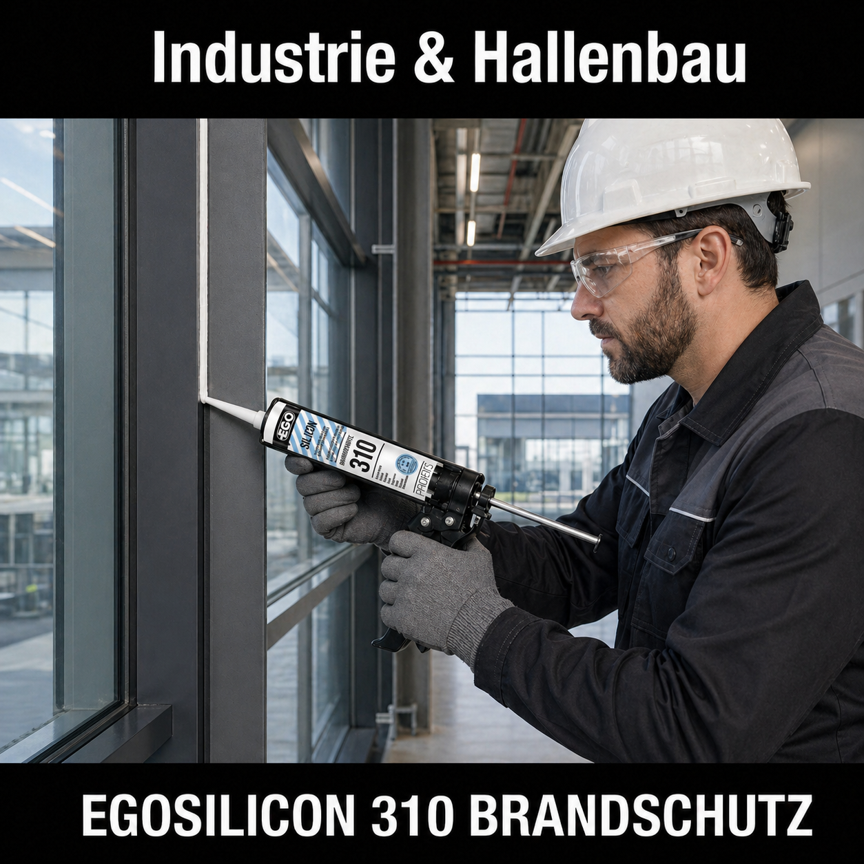 EGOSILICON 310 B1 Brandschutz-Silikon Manhattan – 20×310 ml Kartuschen – schwer entflammbarer 1K-Silikon-Dichtstoff nach DIN 4102 B1 & EN 13501-1 für feuerhemmende Verglasungen und Anschlussfugen