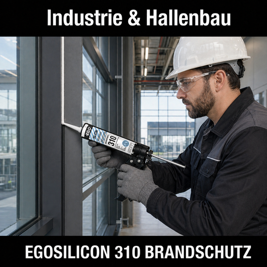 EGOSILICON 310 B1 Brandschutz-Silikon Manhattan – 20×310 ml Kartuschen – schwer entflammbarer 1K-Silikon-Dichtstoff nach DIN 4102 B1 & EN 13501-1 für feuerhemmende Verglasungen und Anschlussfugen