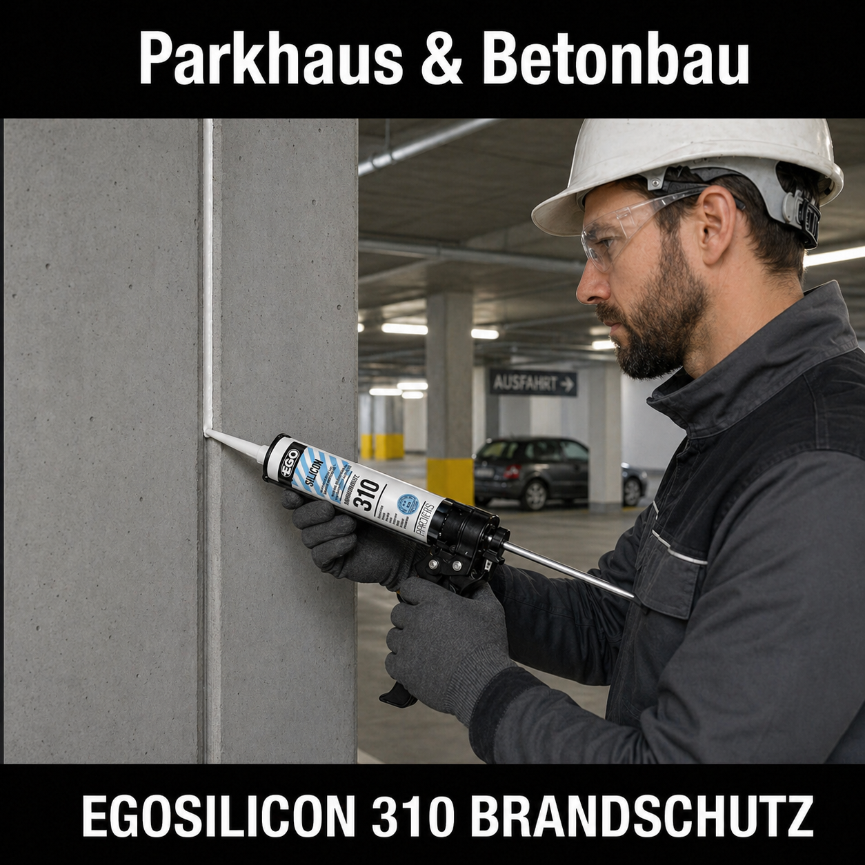 EGOSILICON 310 B1 Brandschutz-Silikon Weiß – 20×310 ml Kartuschen – schwer entflammbarer 1K-Silikon-Dichtstoff nach DIN 4102 B1 & EN 13501-1 für feuerhemmende Verglasungen und Anschlussfugen