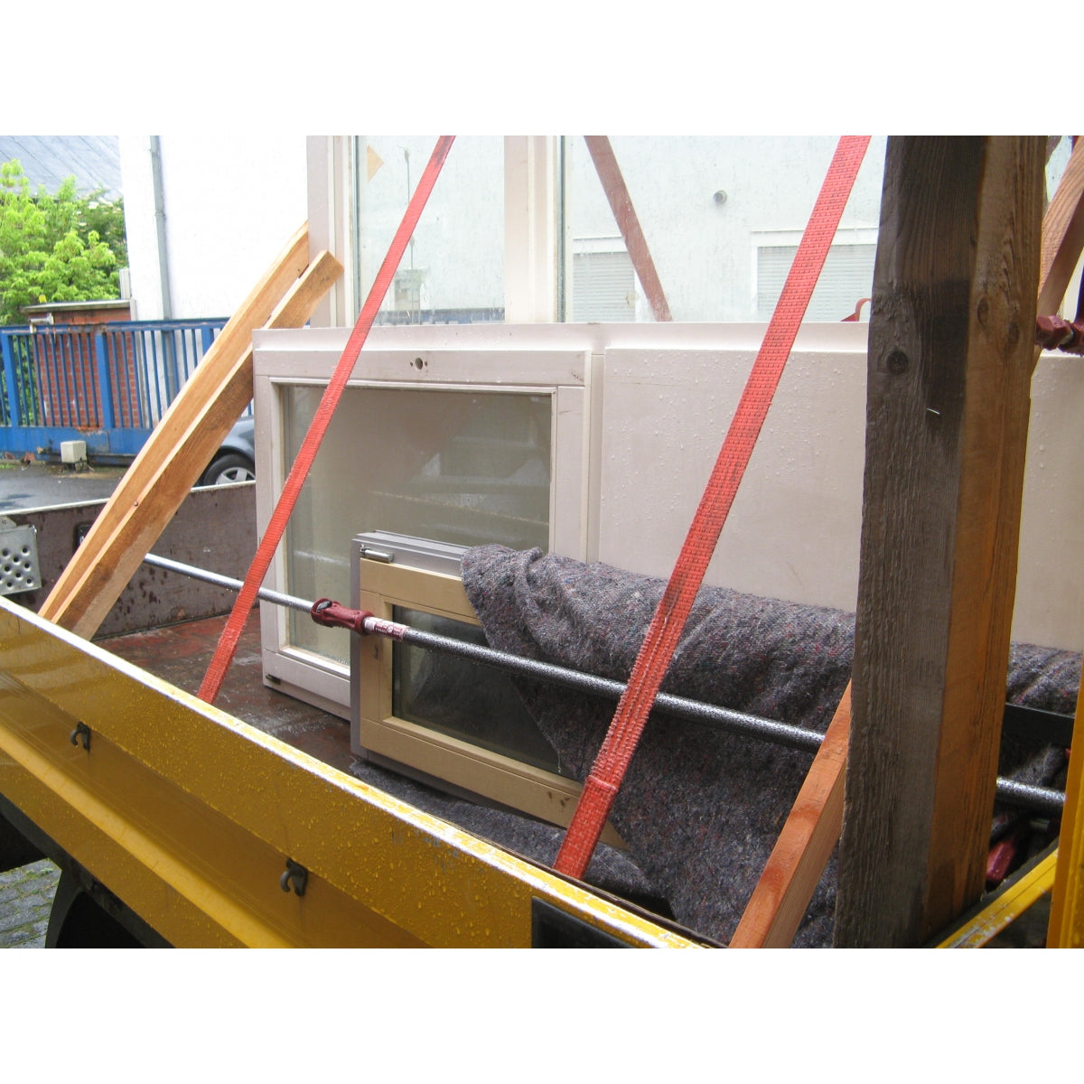 PIHER Lastenstange 155-290cm im Set mit 2 Abstützplatten, 2 Schnellspannern und einer Tragetasche | Von 155 cm bis 200 cm: 350 kg |  Anti-Rutschunterlagen