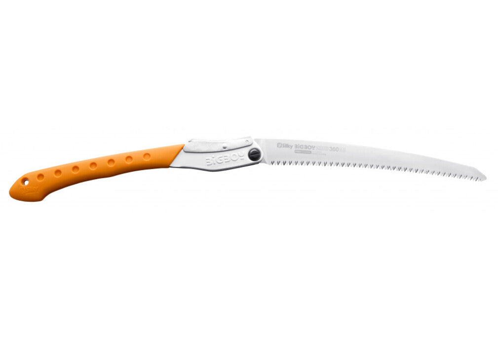SILKY Bigboy  Klappsäge gelber Griff | 360 mm Sägeblatt | Mirai-Me Verzahnung 6,5 Zähne/30 mm | japanische Zugsäge | hartverchromt | ergonomischer Gummigriff | leistungsstarke Astsäge