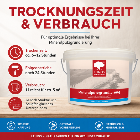 LEINOS Mineralputzgrundierung 2,5L – Haftgrund für Innenbereiche , Haftgrund für Kalk- & Silikatfarben