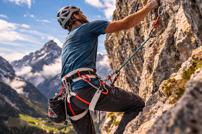 STUBAI LUX 2.0 Leichtgurt M/L | ultraleichter DYNEEMA Klettergurt für Hoch-, Gletscher- und Skitouren, Unisex Sitzgurt mit kleinem Packmaß, 155 g, rot, EN 12277 + A1 geprüft leicht