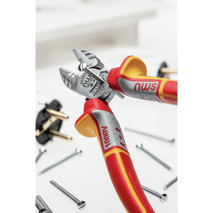 NWS Elektriker-Seitenschneider 1351-49-VDE-160-SB | mit Abisolierfunktion für ein- und mehrdrähtige Leiter mit 1,5 mm² und 2,5 mm² Leiterquerschnitt