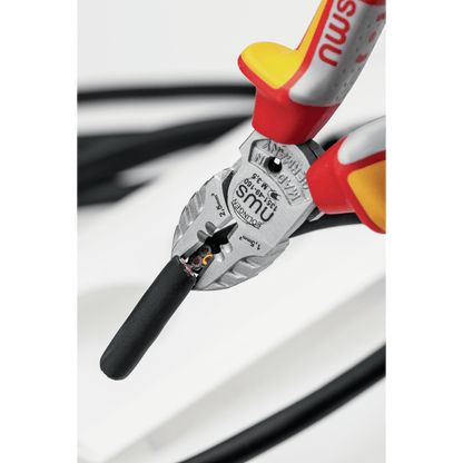 NWS Elektriker-Seitenschneider 1351-49-VDE-190-SB | mit Abisolierfunktion für ein- und mehrdrähtige Leiter mit 1,5 mm² und 2,5 mm² Leiterquerschnitt