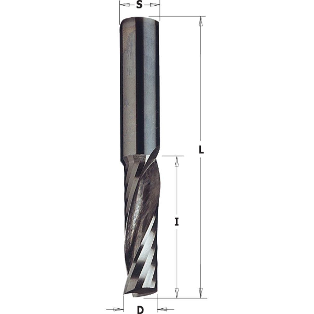 Vollhartmetall Fräser 4x15x50mm mit einer negativ spiralgenuteten Schneiden Z1 Rechtslauf