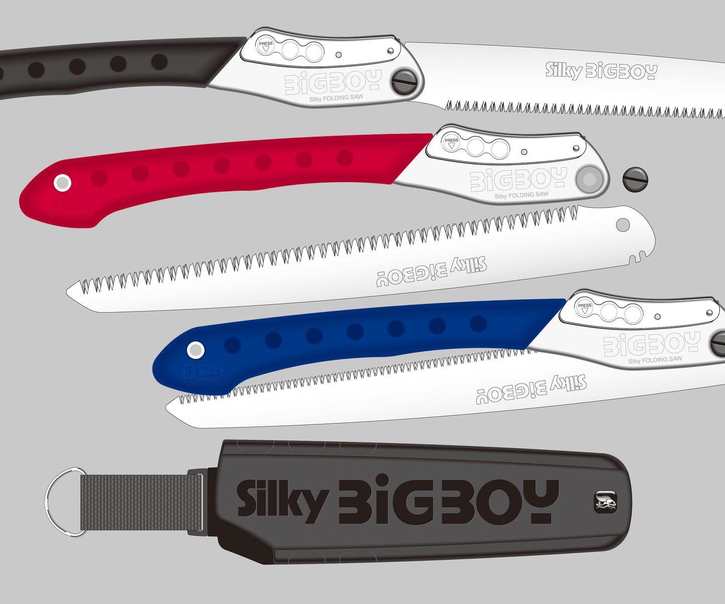 Silky Bigboy 360-7 Klappsäge – 360 mm Sägeblatt, grobe Verzahnung, japanischer Stahl – Profi Handsäge für Garten, Outdoor & Forst – leistungsstark, präzise & klappbar mit rutschfestem Griff