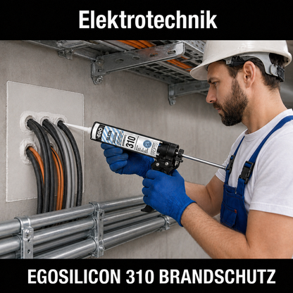 EGOSILICON 310 B1 Brandschutz-Silikon Weiß – 20×310 ml Kartuschen – schwer entflammbarer 1K-Silikon-Dichtstoff nach DIN 4102 B1 & EN 13501-1 für feuerhemmende Verglasungen und Anschlussfugen