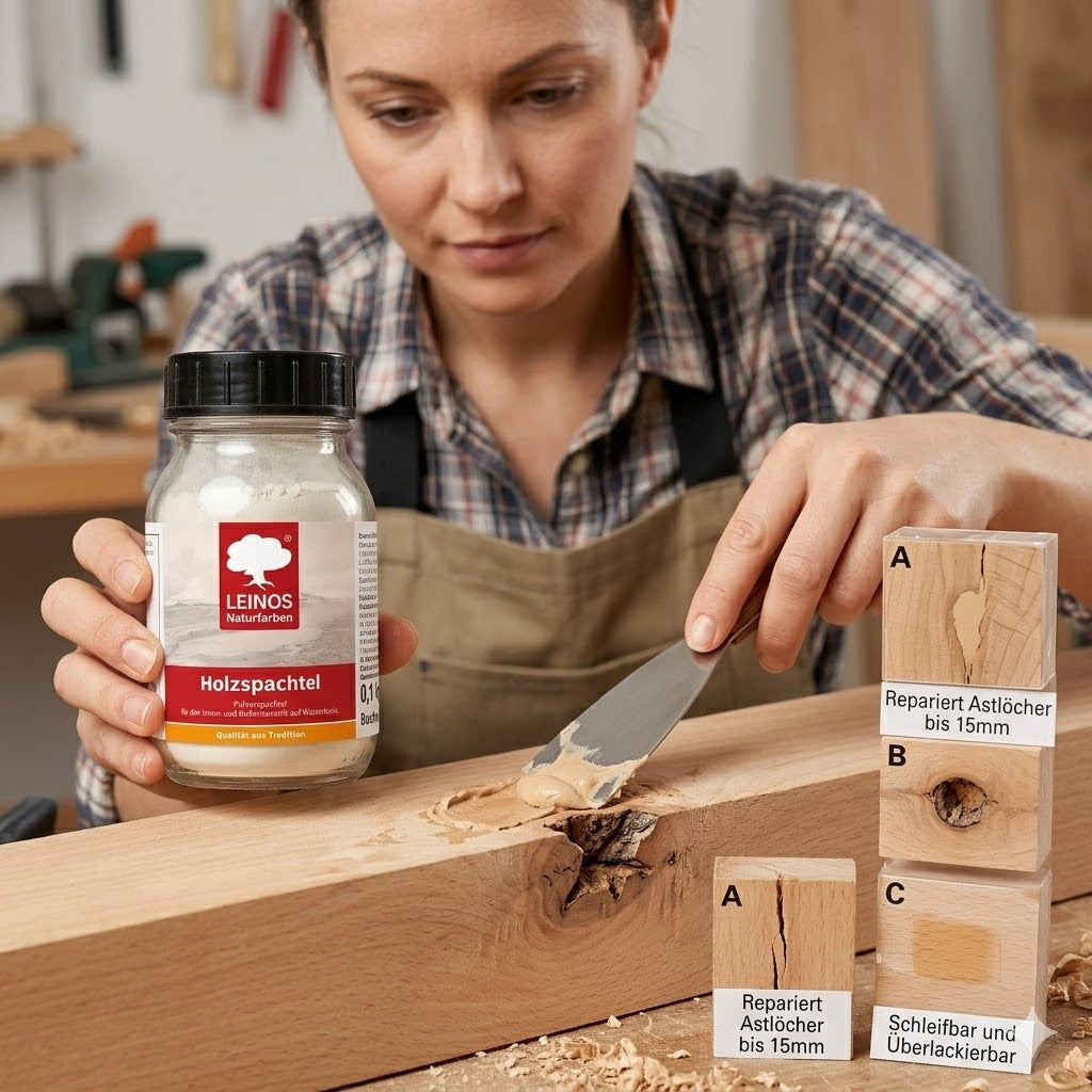 LEINOS 337 Holzspachtel 0,1l, Kirsche