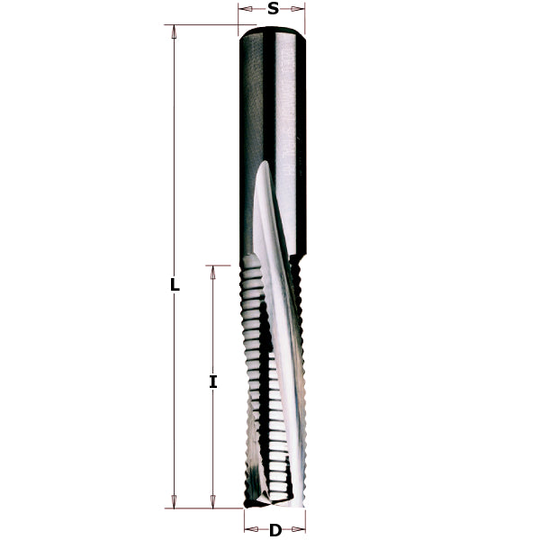 Vollhartmetall Schruppfräser 16x55x110mm mit negativ spiralgenuteten Schneiden Z3 Linkslauf