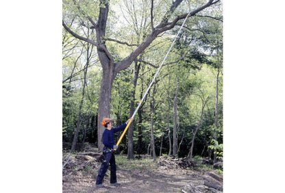 Silky Profi-Teleskopsäge Hayate 5000 – 3-teilig, 2,4–5,0 m, 420 mm Sägeblatt grob 6,5 ZpZ, Mirai-Me Verzahnung mit nachschärfbaren Zähnen, ideal für Baumpflege & Astschnitt