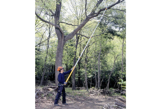 Silky Profi-Teleskopsäge Hayate 5000 – 3-teilig, 2,4–5,0 m, 420 mm Sägeblatt grob 6,5 ZpZ, Mirai-Me Verzahnung mit nachschärfbaren Zähnen, ideal für Baumpflege & Astschnitt