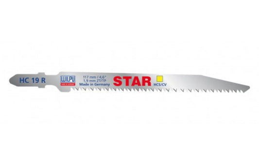 WILPU Stichsägeblatt HC 19 R Star mit Einnockenschaft- / T-Schaft, 5 Stück