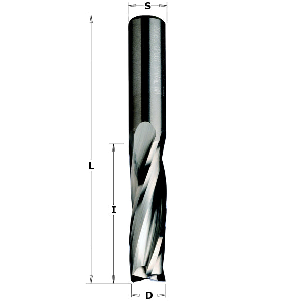 Vollhartmetall Schlichtfräser 10x32x80mm mit positiv spiralgenuteten Schneiden Z3 Linkslauf