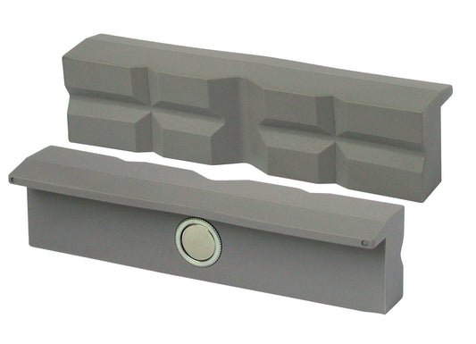 HEUER Magnet-Schutzbacke Typ PP für Schraubstock 100 mm, Polyurethan mit Prismen