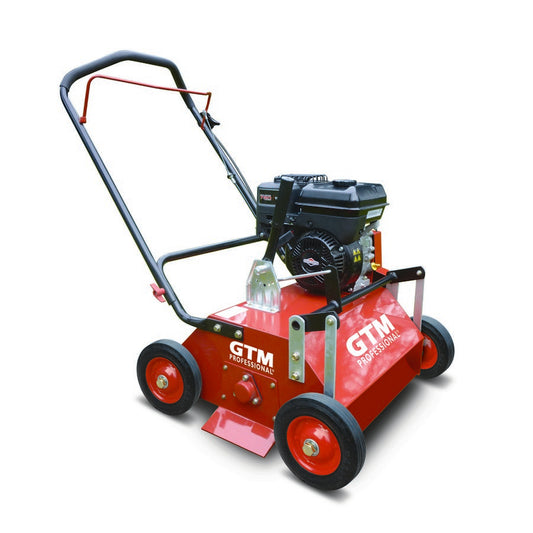 GTM B&S XR750 Vertikutierer GTV750, 163 cc Briggs & Stratton Motor, 52 cm Arbeitsbreite, 3000 rpm, 1 l Tankinhalt, für Rasenflächen bis 2500 m², Profi Benzin-Vertikutierer GTM-MK010350