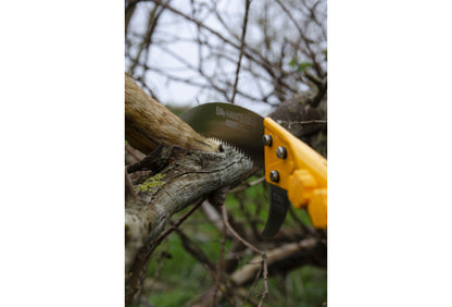 Silky Profi Teleskopsäge Hayate 6100 (4-teilig) – 2,4–6,1 m Reichweite, 420 mm Sägeblatt grob 6,5 ZpZ, Mirai-Me Verzahnung, Ast- und Baumsäge für professionelle Baumpflegearbeiten