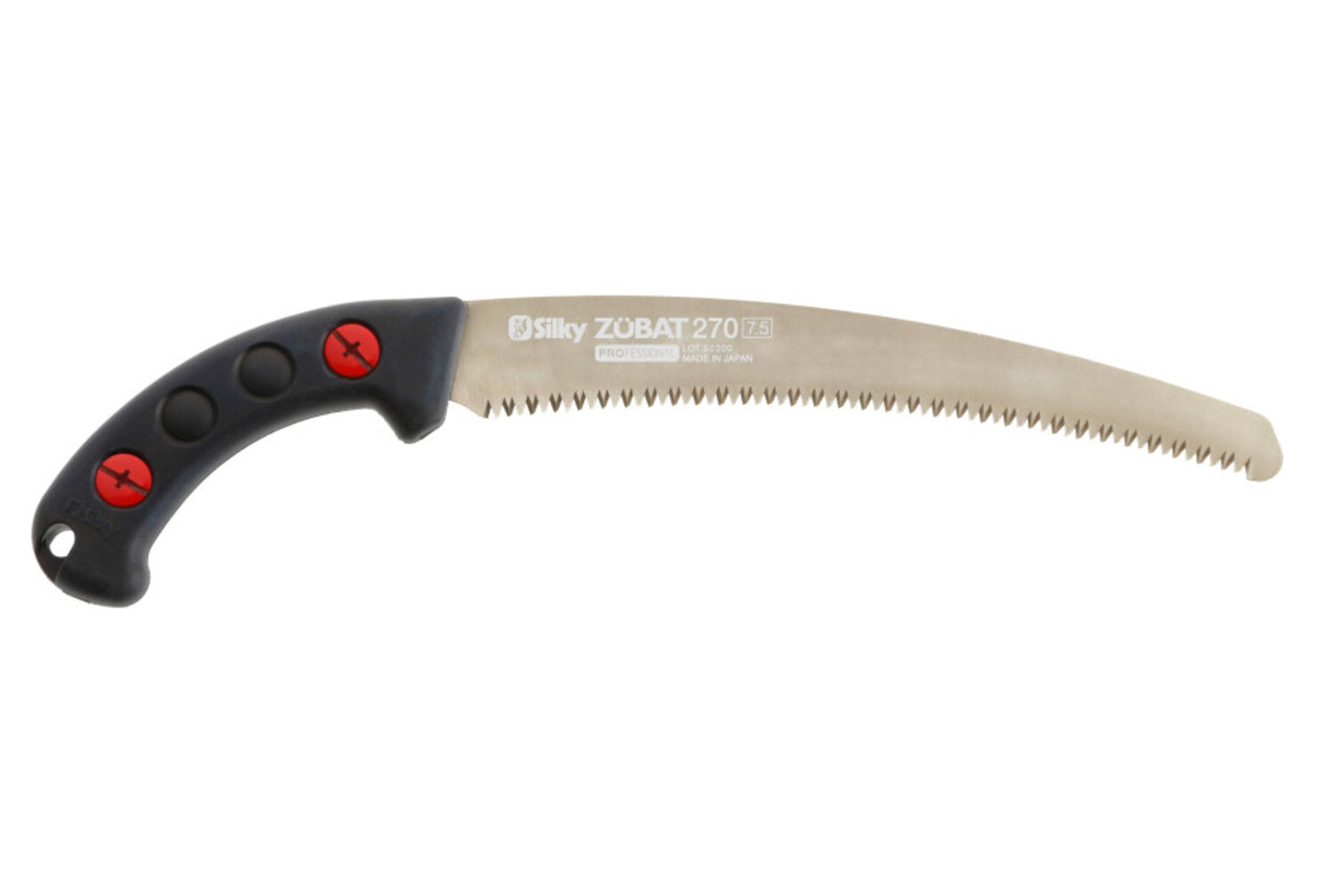 Silky Zübat Professional Handsäge 270 mm, gebogene Astsäge mit 7,5 Zähnen/30 mm, japanische Zugsäge für Baumpflege, Gartenschnitt und präzise Holzarbeiten mit ergonomischem Griff