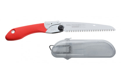 SILKY Pocketboy 170 Klappsäge rot | sehr grob 8 ZpZ | japanische Zugsäge Pull Cut für nasses & trockenes Holz | saubere Schnitte im Garten, Outdoor & Camping | sicher verriegelbar, inkl. Gürtelhülle