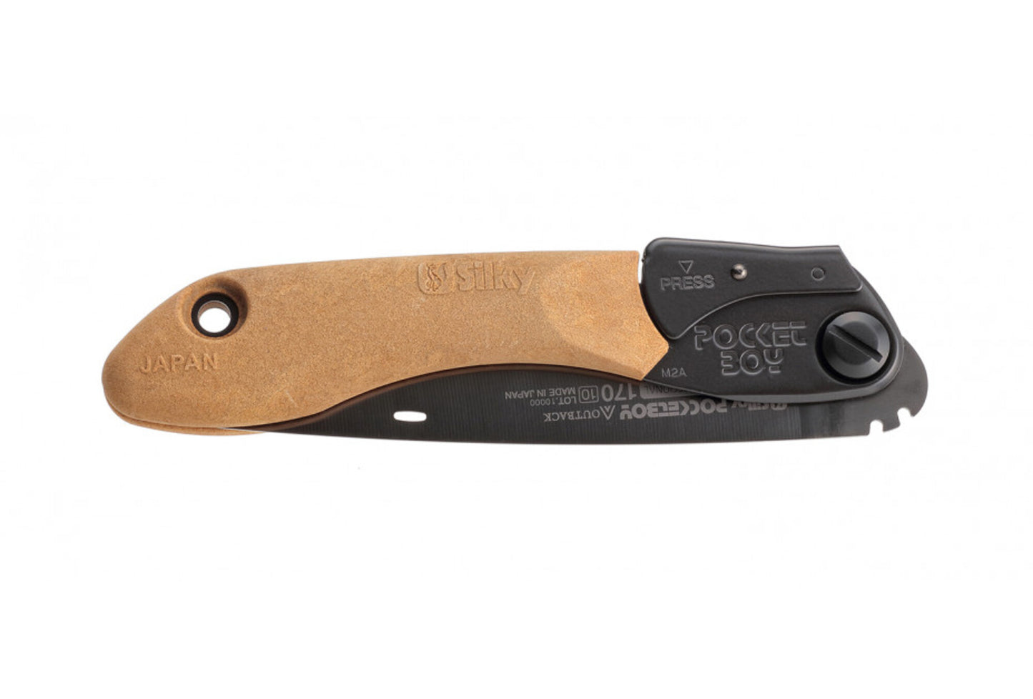 Silky Pocketboy Outback Edition 170 mm Klappsäge | 10 ZpZ medium | schwarze Nickel-Zinn-Beschichtung | verriegelt 2 Positionen | rutschfester Griff | Bushcraft Jagd Outdoor Säge