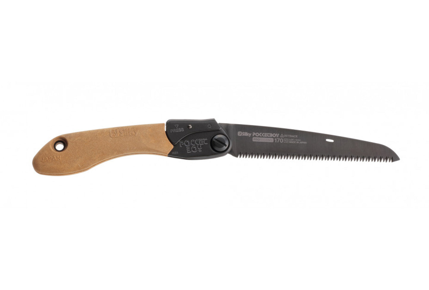 Silky Pocketboy Outback Edition 170 mm Klappsäge | 10 ZpZ medium | schwarze Nickel-Zinn-Beschichtung | verriegelt 2 Positionen | rutschfester Griff | Bushcraft Jagd Outdoor Säge