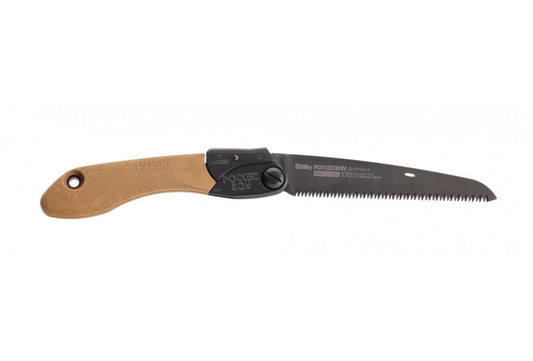 Silky Pocketboy Outback Edition 170 mm Klappsäge | 10 ZpZ medium | schwarze Nickel-Zinn-Beschichtung | verriegelt 2 Positionen | rutschfester Griff | Bushcraft Jagd Outdoor Säge