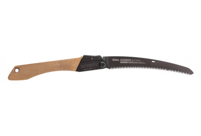 SILKY- Gomboy Curve Outback Edition 240 mm: grob verzahnte Klappsäge (8 Z/30 mm) mit gebogener Klinge aus Premium Japanese Steel, schwarzer Nickel-Zinn-Beschichtung – Bushcraft & Jagd.