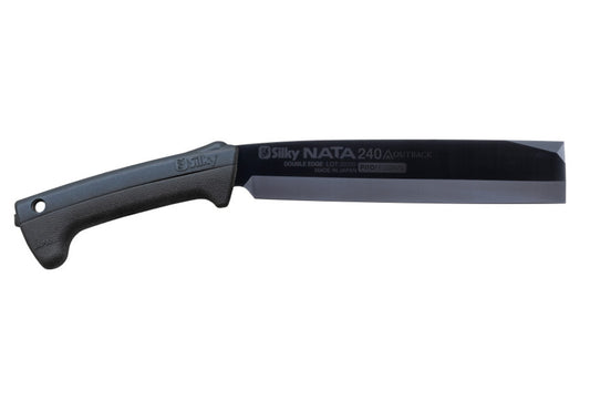 Silky NATA Outback Edition 240 mm Haumesser – Beil und Messer in einem, doppelseitige SKS-51 Stahlklinge mit Black Oxide Beschichtung, Genki Gummigriff, inkl. Holster für Outdoor, Bushcraft und Garten