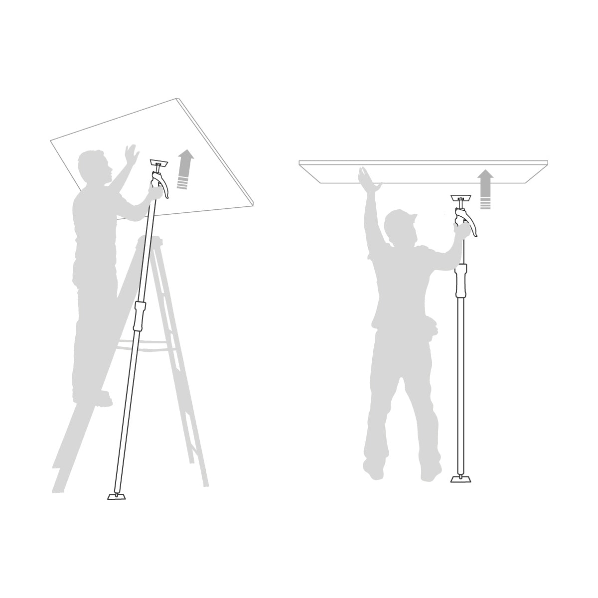 Piher Lastenstange P3 ARM+ 168-300cm  Deckenstütze Montagestütze, ideal für Innenausbau, Ladungssicherung, Abstützen von Baumaterial