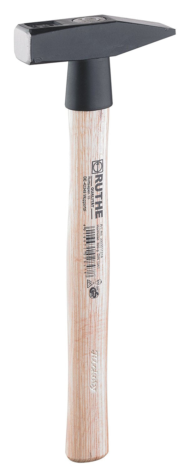 Ruthe Schlosserhammer, Hickory Stiel, 800 g Kopfgewicht, Deutsche Form, DIN 1041, VPA/GS geprüft