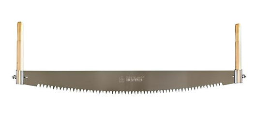 Schrotsäge PREMIUM, 1200 mm, mit Buchen-Einsteckhölzern, Spitzverzahnung, traditionell geschärft