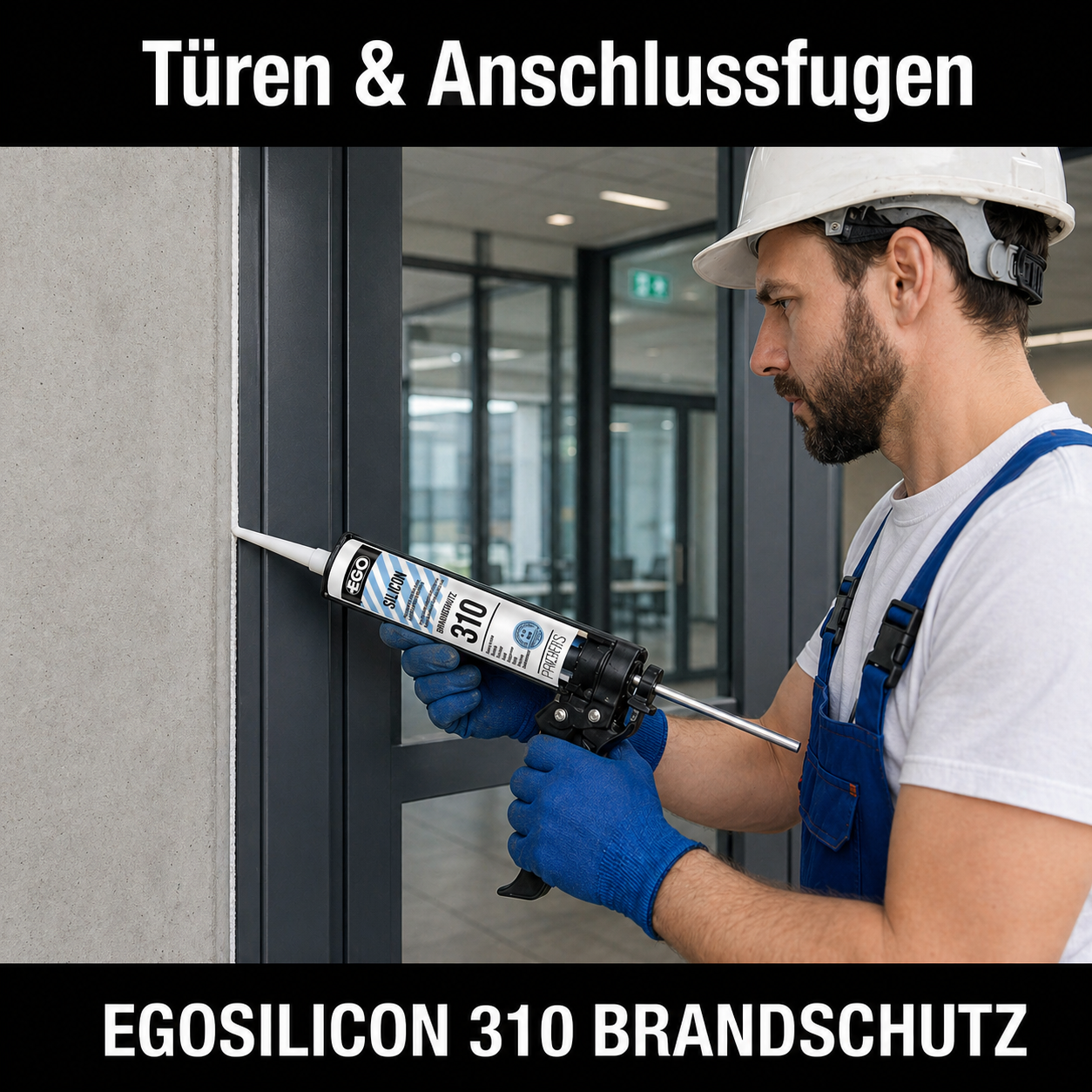 EGOSILICON 310 B1 Brandschutz-Silikon Manhattan – 20×600 ml Schlauchfolie – schwer entflammbarer 1K-Silikon-Dichtstoff nach DIN 4102 B1 & EN 13501-1 für feuerhemmende Verglasungen und Anschlussfugen